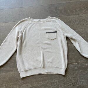 Brunello Cucinelli cream cotton sweater size L